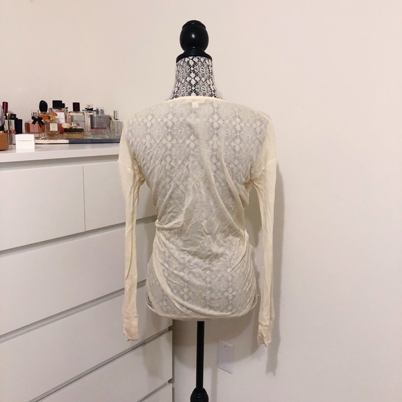 ARITZIA WILFRED Sheer Long Sleeve Blouse Tee - Picture 4 of 6